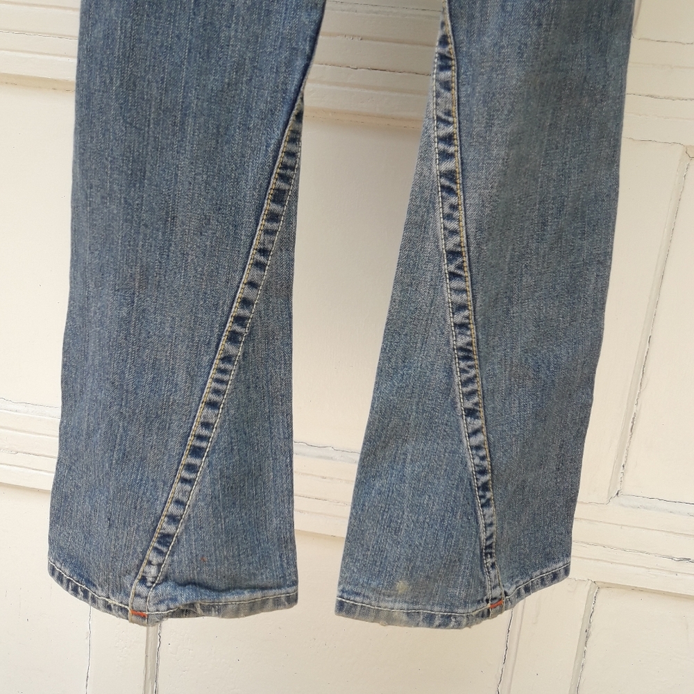 Vintage True Religion Jeans Rainbow Embroidered Bell Bottom All Cotton Flared 28 - Picture 5 of 16